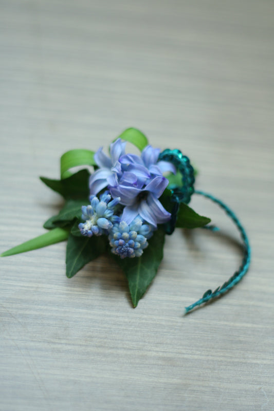 Bluish purple theme boutonniere